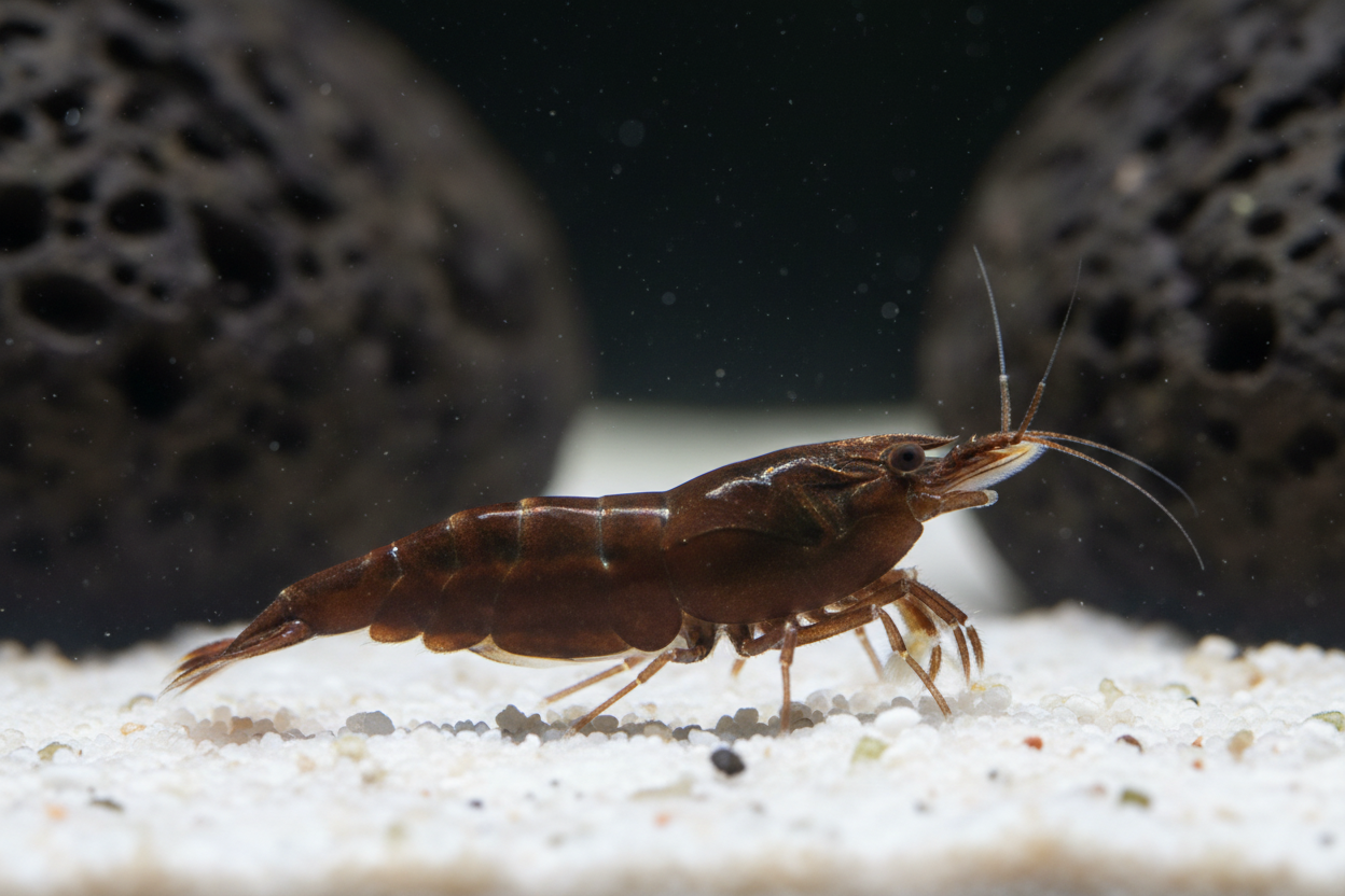 Keep this color shrimp change the background of the tank