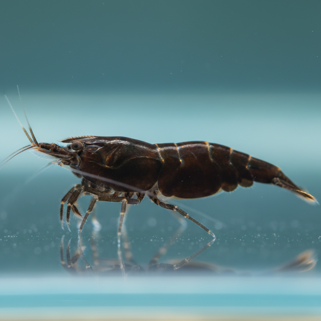 Neocaridina ( Black Chocolate)-close up