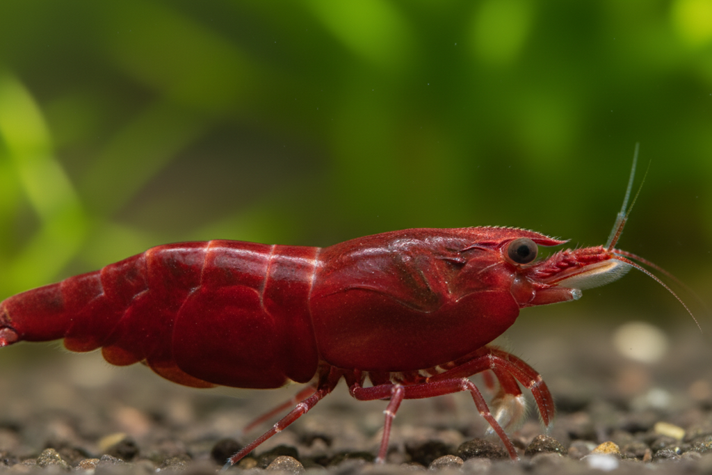 Neocaridina (Bloody Mary)-close up of shell and pattern