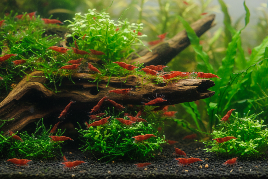 Neocaridina (Fire Red)-group shot