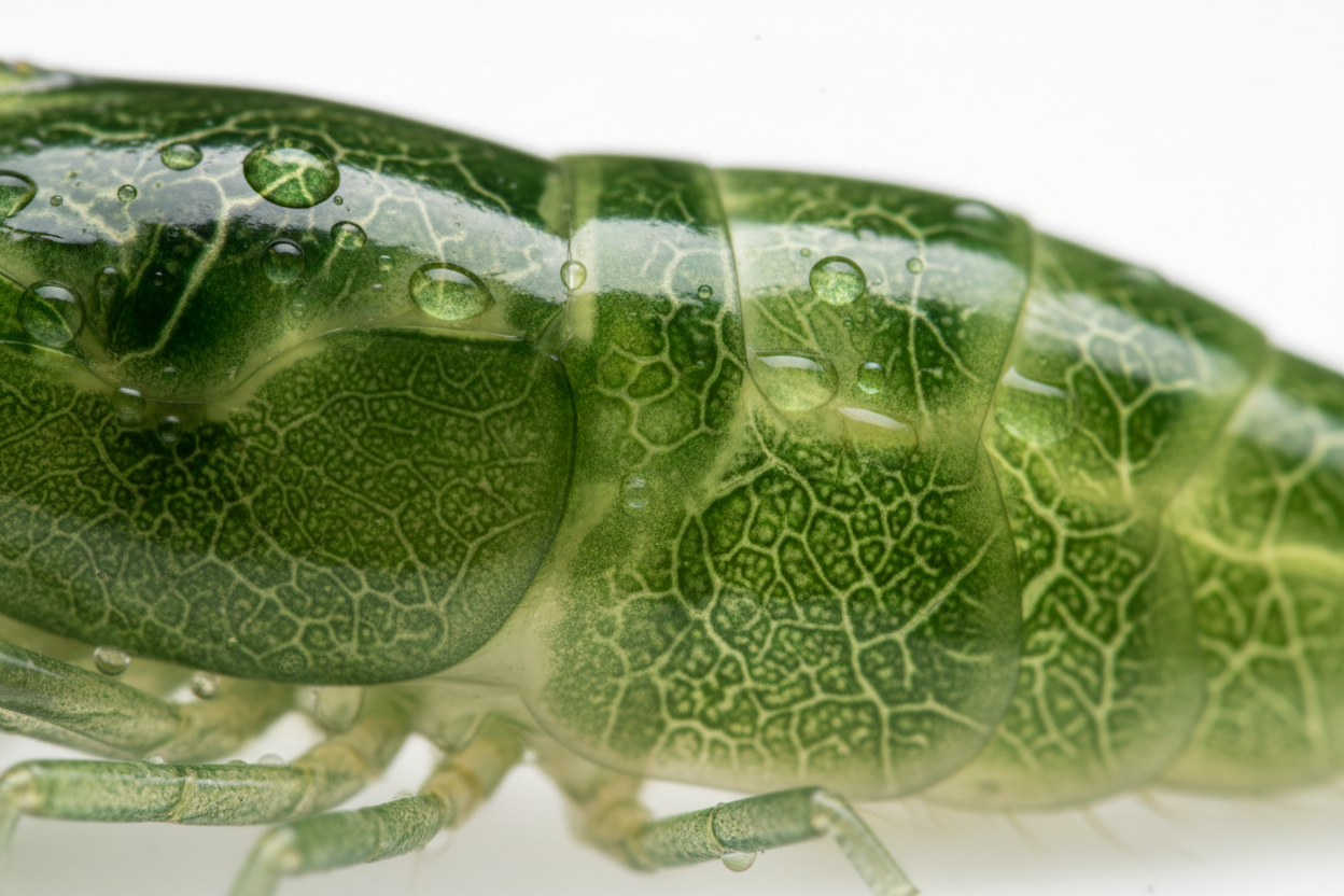 Neocaridina (Green Jade)-close up photo of shell 