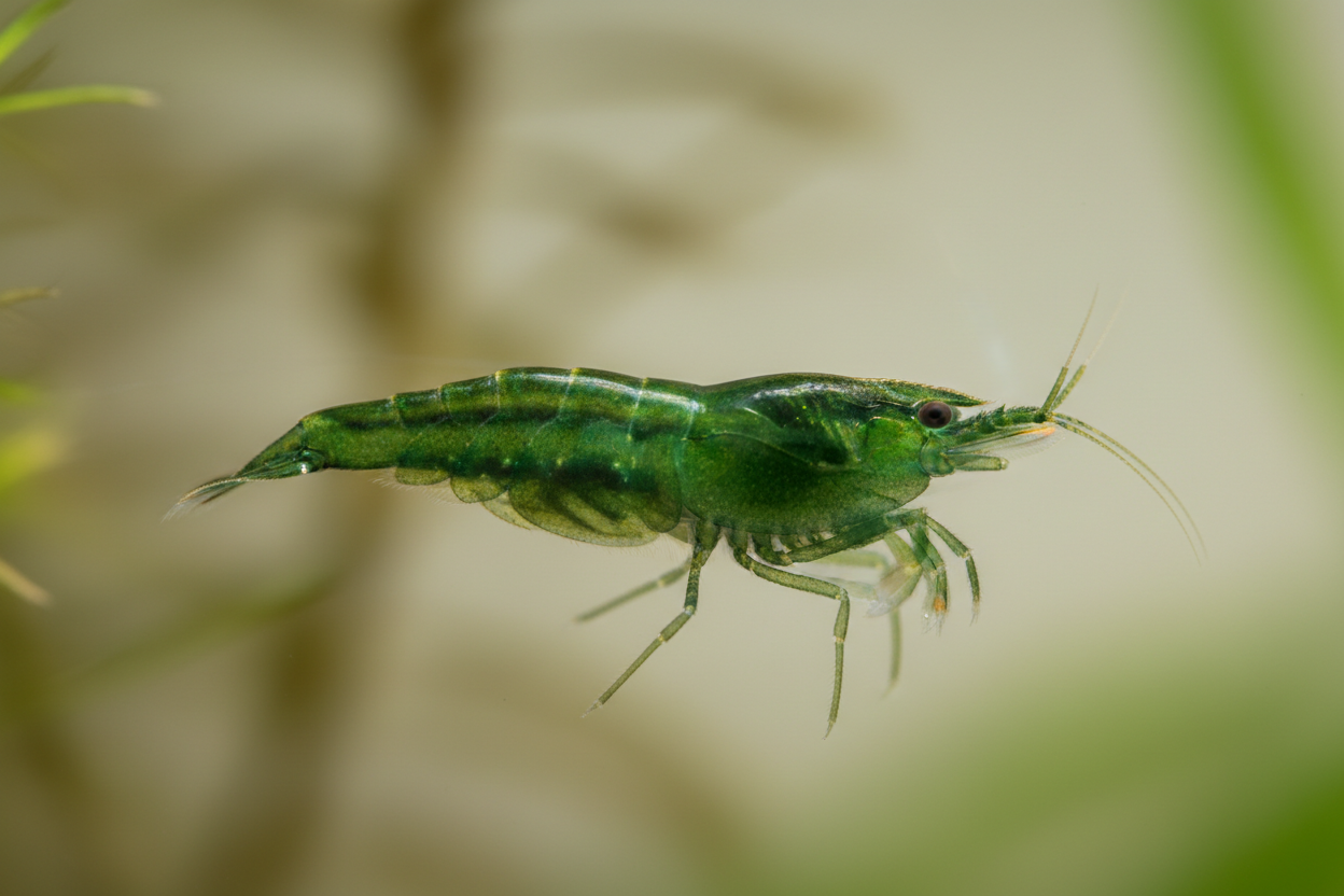 Neocaridina (Green Jade)-side angle