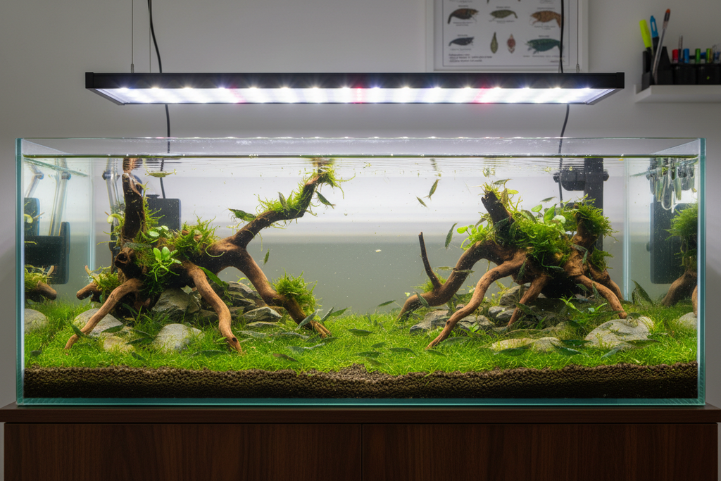 Neocaridina (Green Jade)-Tank/environment-reassures buyers it's a legit setup