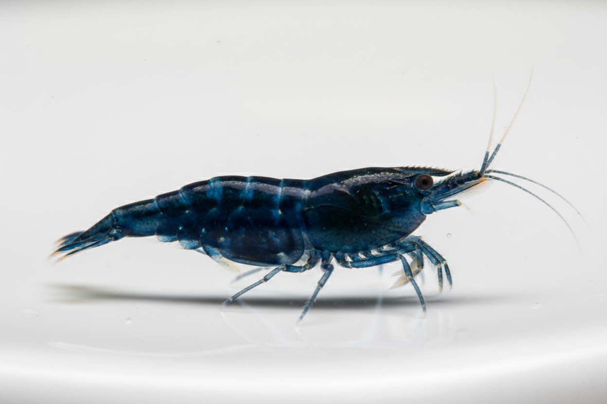 Neocaridina Shrimp (Bluedream)-Side Angle 